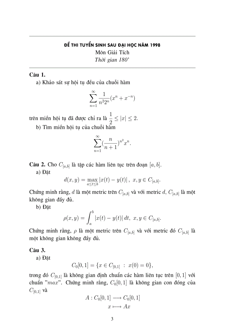 image for page 19 đề thi cao học từ 1998 môn TOÁN