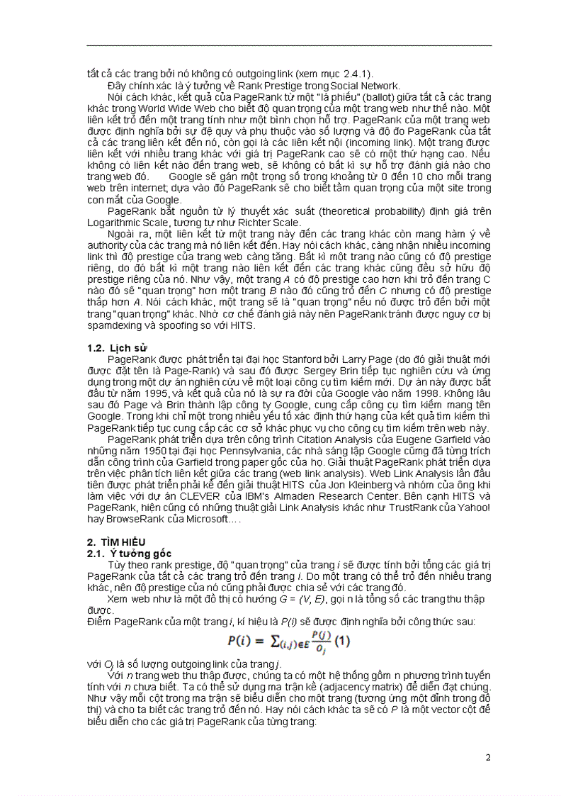 image for page Nghiên cứu giải thuật PageRank của Google