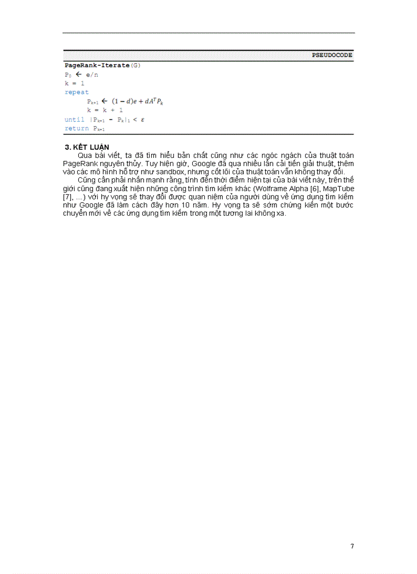 image for page Nghiên cứu giải thuật PageRank của Google