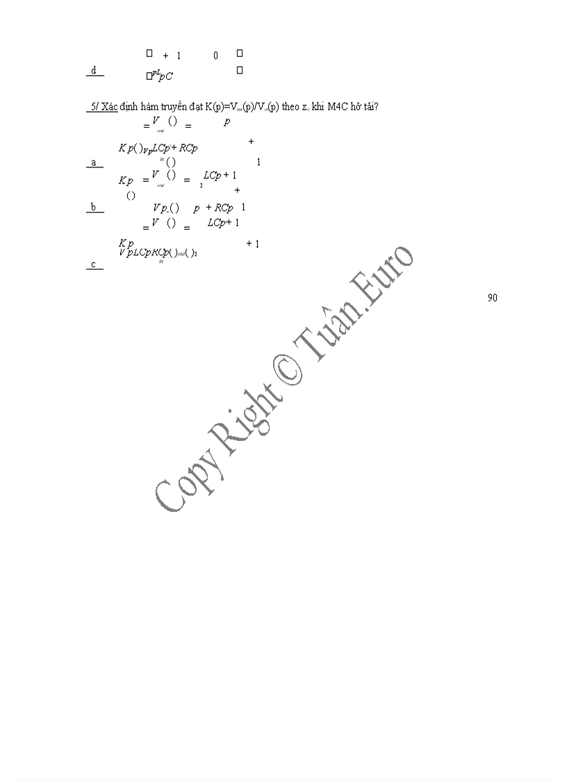 image for page Ngân hàng đề thi trắc nghiệm môn lý thuyết mạch