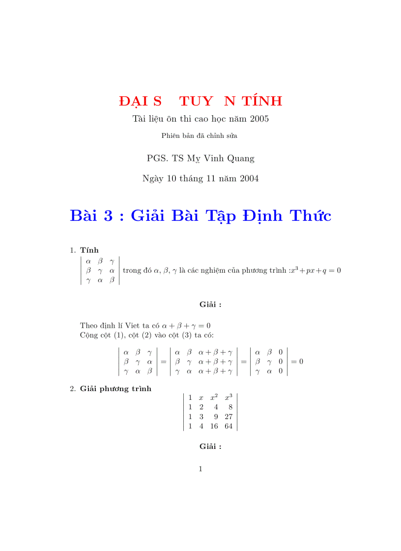 image for page Tài liệu ôn thi cao học đại số tuyến tính