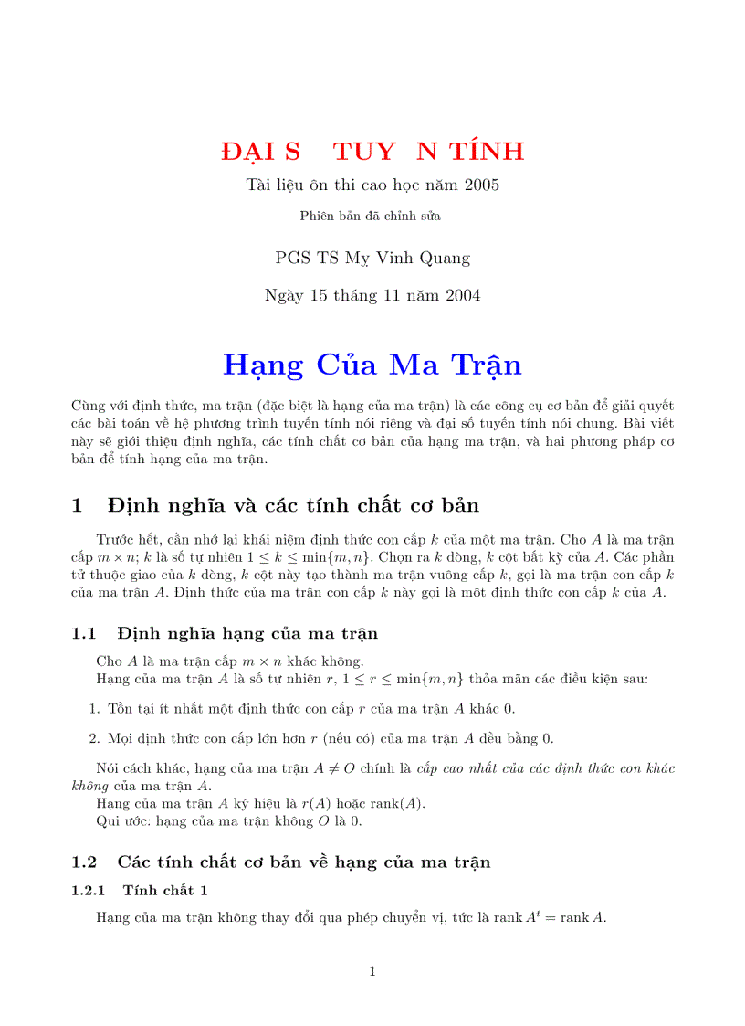 image for page Tài liệu ôn thi cao học đại số tuyến tính