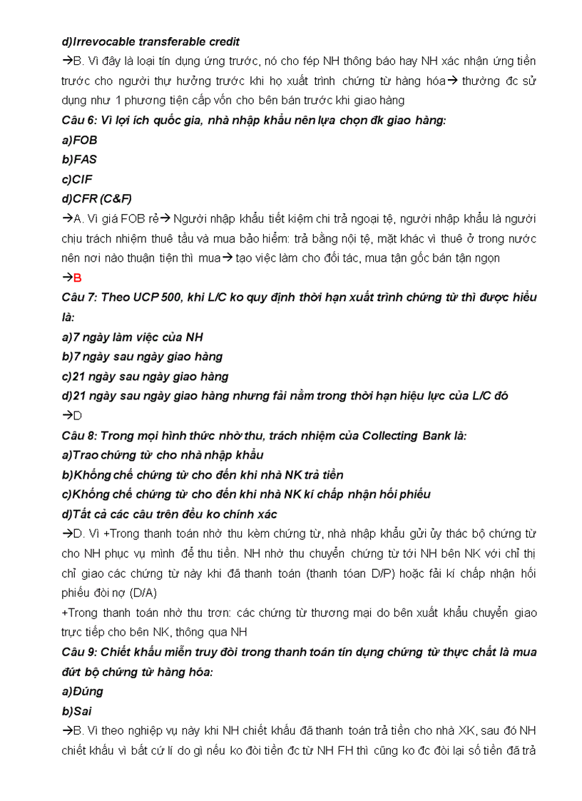 image for page Câu hỏi trắc nghiệm môn thanh toán quốc tế