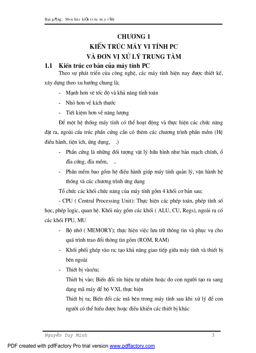 image for page Bài giảng kiến trúc máy tính ĐHCNTT ĐH thái nguyên