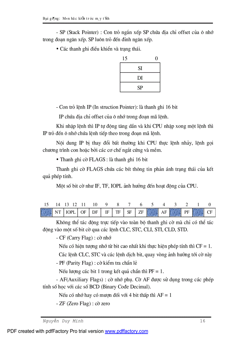 image for page Bài giảng kiến trúc máy tính ĐHCNTT ĐH thái nguyên