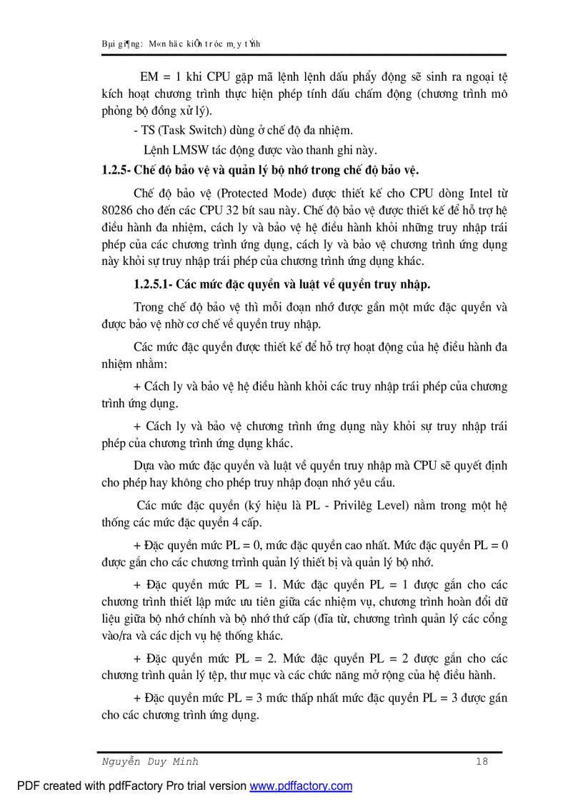 image for page Bài giảng kiến trúc máy tính ĐHCNTT ĐH thái nguyên