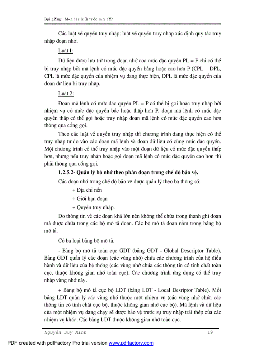 image for page Bài giảng kiến trúc máy tính ĐHCNTT ĐH thái nguyên