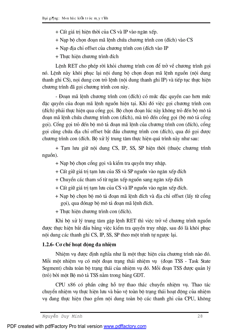 image for page Bài giảng kiến trúc máy tính ĐHCNTT ĐH thái nguyên