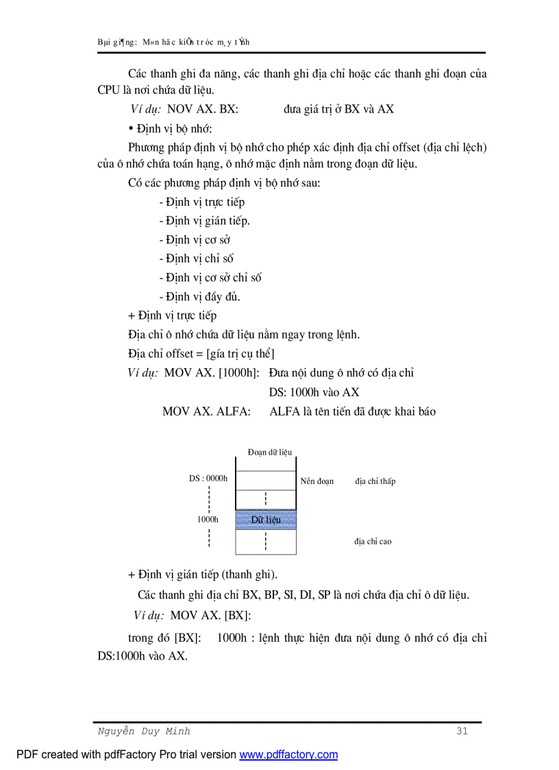image for page Bài giảng kiến trúc máy tính ĐHCNTT ĐH thái nguyên