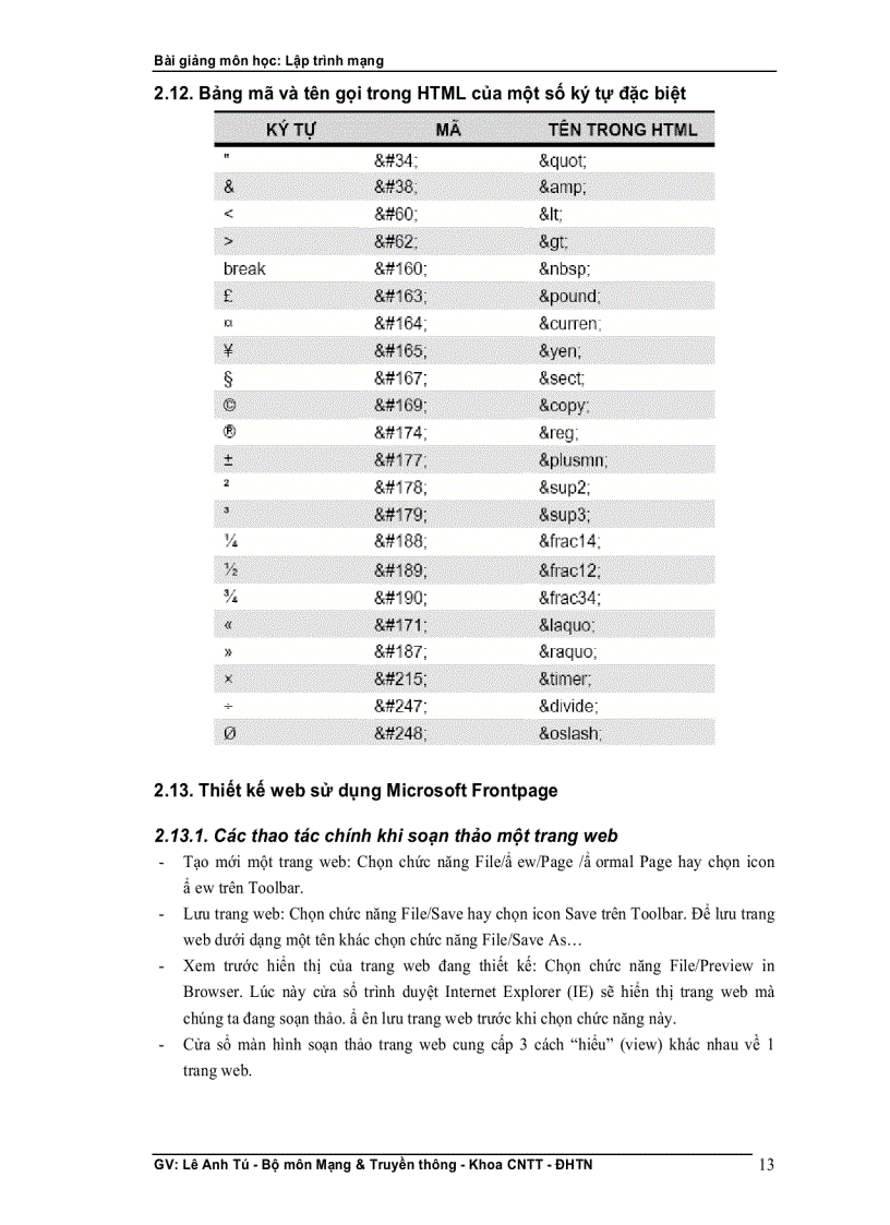 image for page Bài giảng lập trình mạng GV Lê Anh Tú Bộ môn Mạng Truyền thông Khoa CNTT ĐH thái nguyên