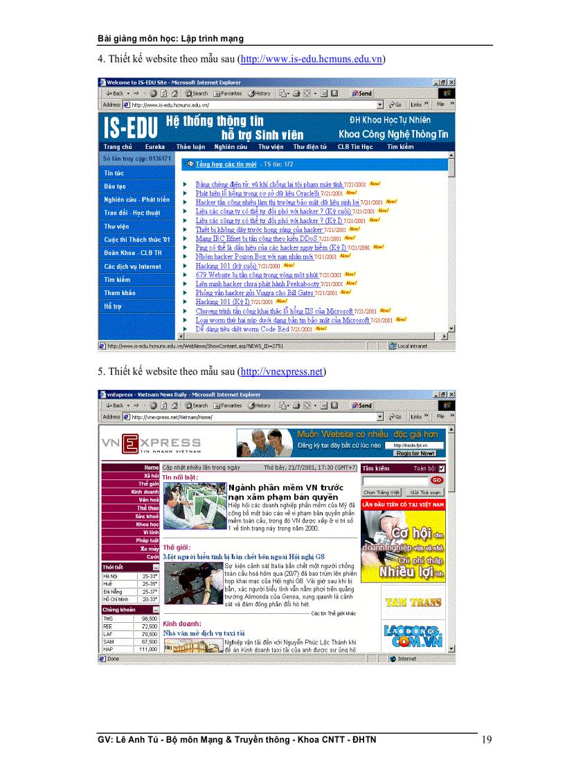 image for page Bài giảng lập trình mạng GV Lê Anh Tú Bộ môn Mạng Truyền thông Khoa CNTT ĐH thái nguyên