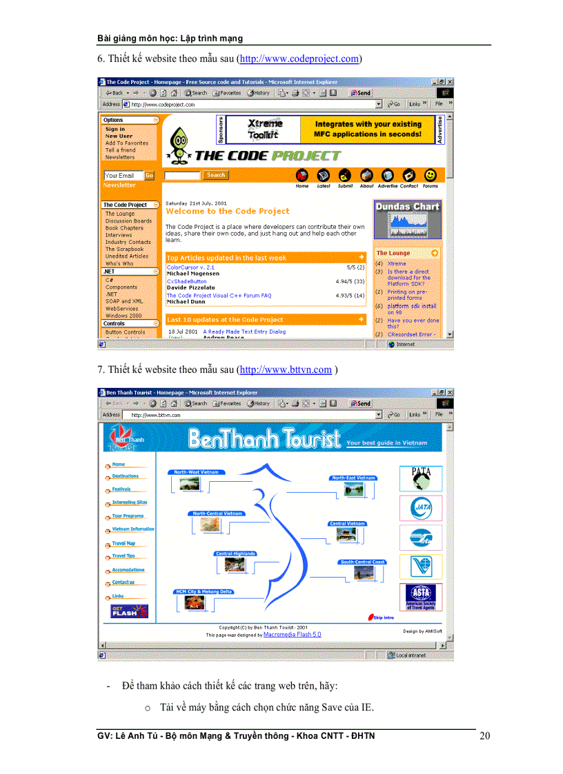 image for page Bài giảng lập trình mạng GV Lê Anh Tú Bộ môn Mạng Truyền thông Khoa CNTT ĐH thái nguyên