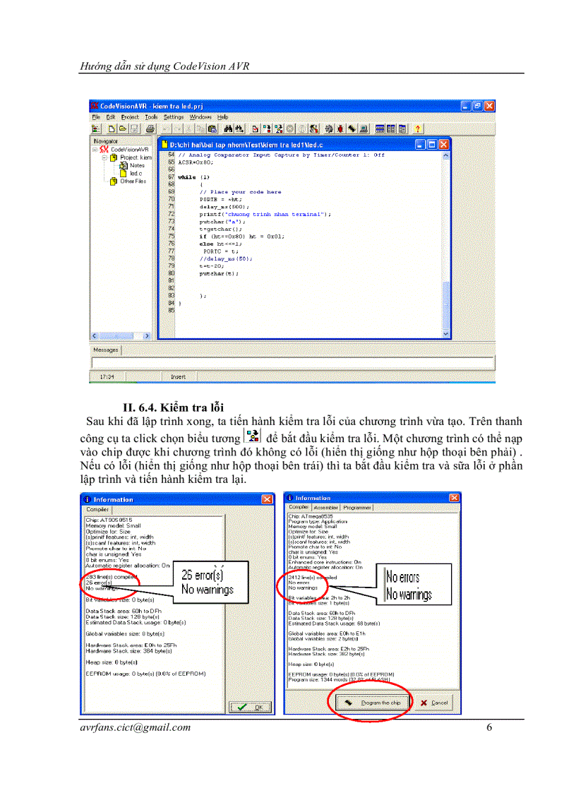 image for page Hướng dẫn CodeVisionAVR