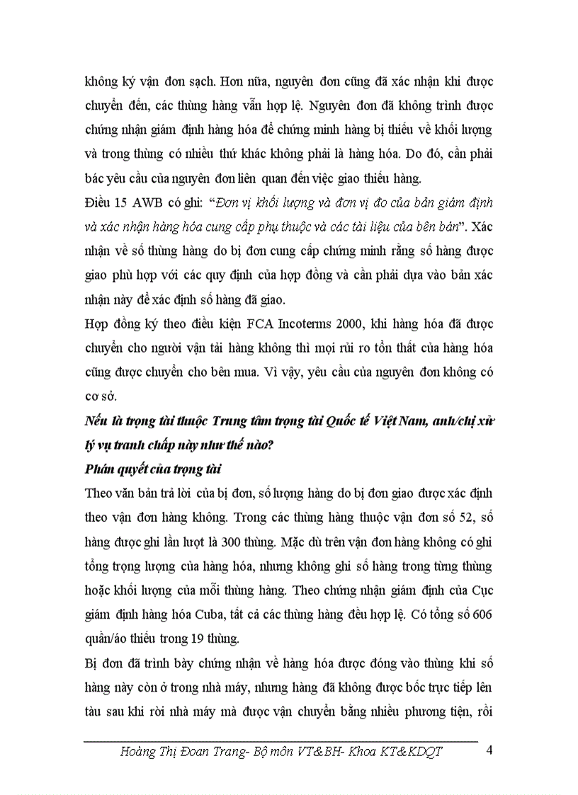 image for page Bài tập tranh chấp chương 1 2 môn Vận tải giao nhận 1