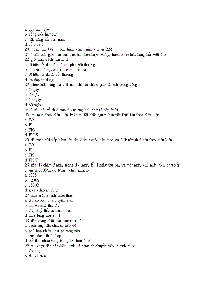 image for page Đề thi Vận tải FTU