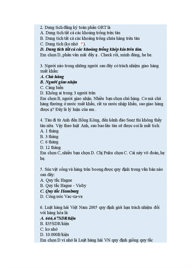 image for page Đề thi trắc nghiệm vận tải FTU