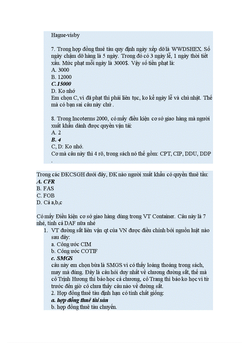 image for page Đề thi trắc nghiệm vận tải FTU