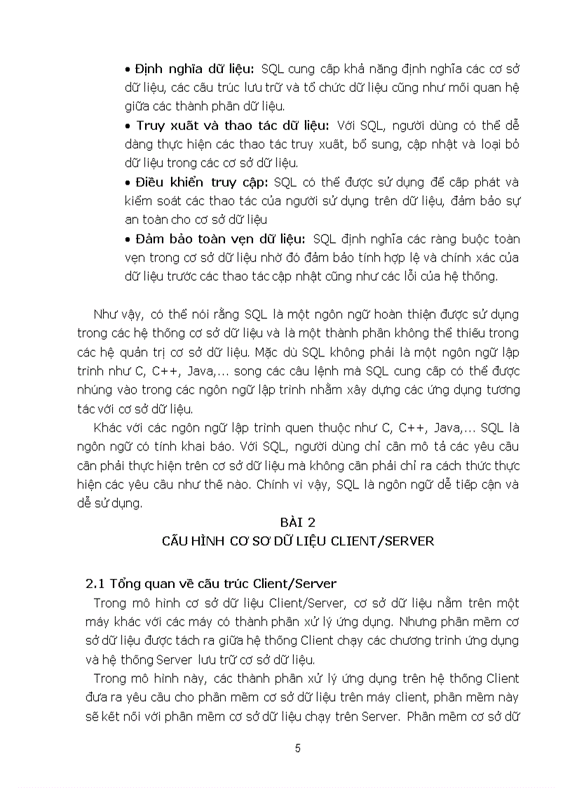 image for page Giáo Trình học môn SQL server