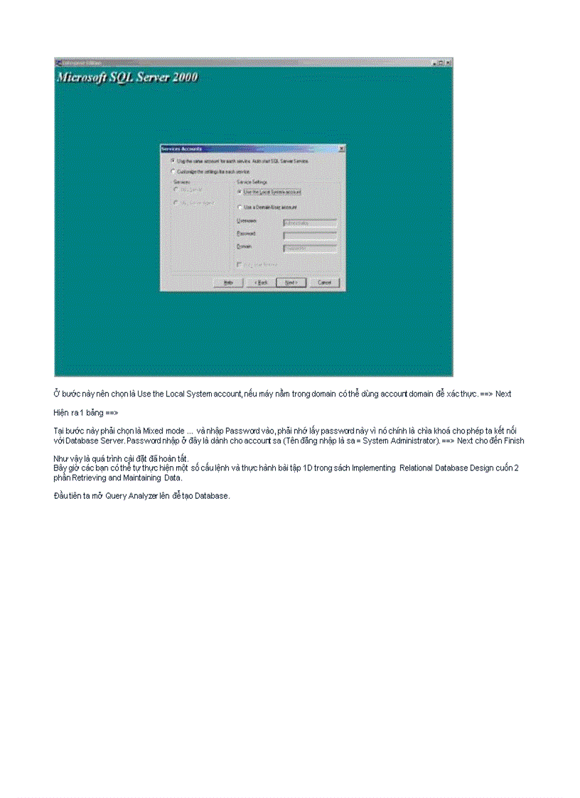 image for page Hướng dẫn cài đặt sql sever