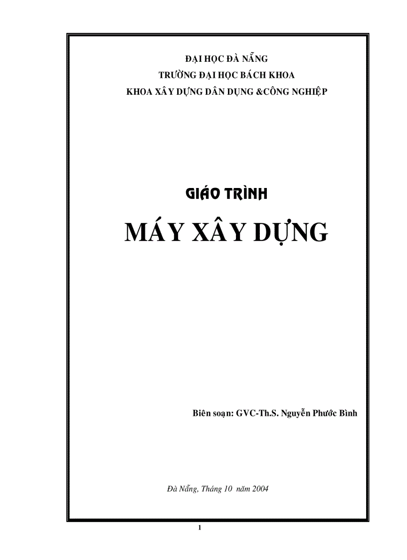image for page Giáo trình máy xây dựng 1