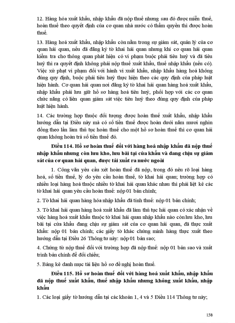 image for page Thông tư 194 Hướng dẫn về thủ tục hải quan kiểm tra giám sát hải quan thuế xuất khẩu thuế nhập khẩu và quản lý thuế đối với hàng hoá xuất khẩu nhập khẩu có mục lục