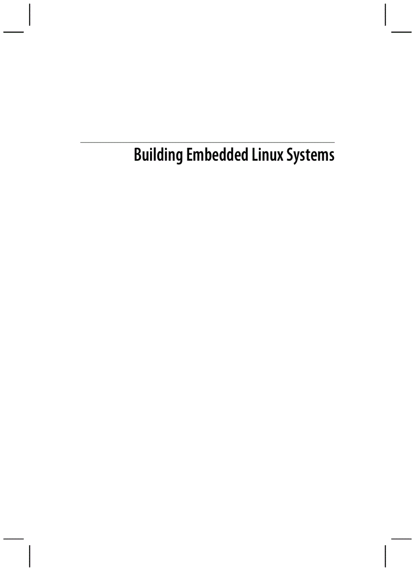 image for page Building Embedded Linux Systems