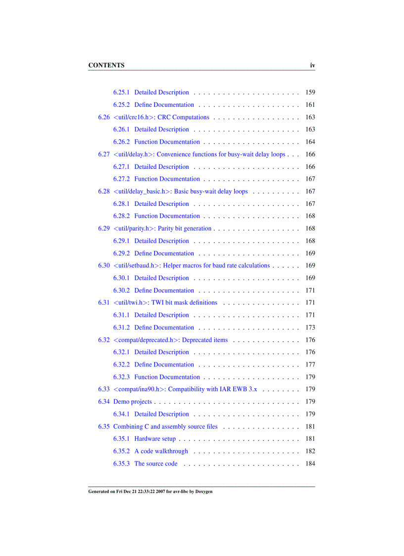 Avr libc user manual 1 6 1