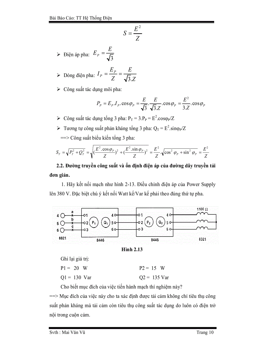 image for page Bài báo cáo Thực tập hệ thống điện