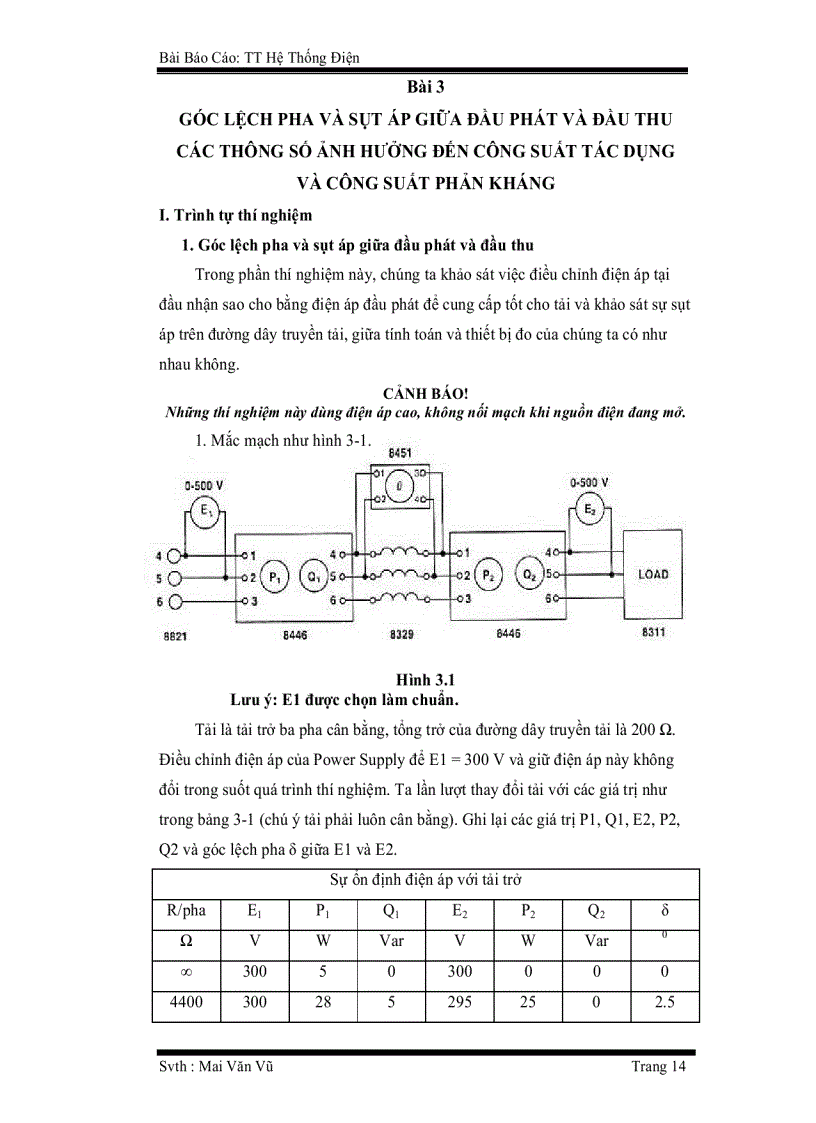 image for page Bài báo cáo Thực tập hệ thống điện