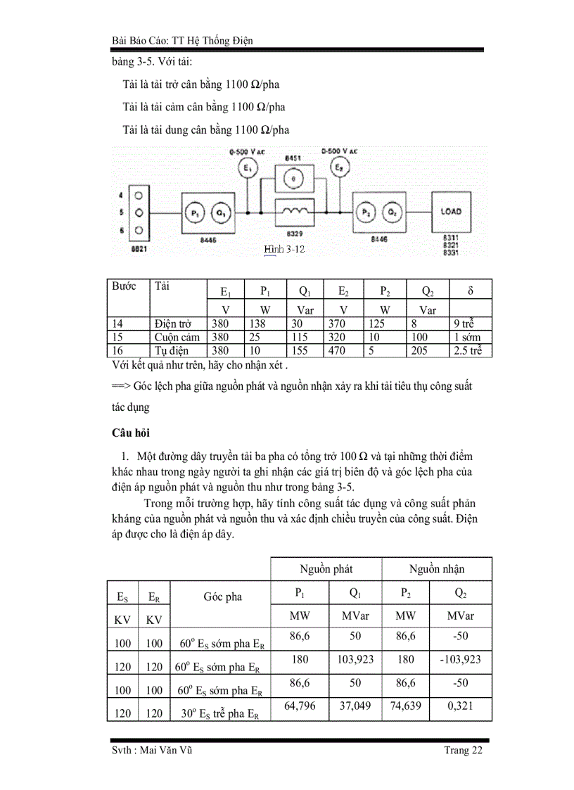 image for page Bài báo cáo Thực tập hệ thống điện