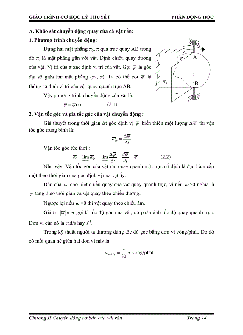 image for page 3 bộ giáo trình Cơ học lý thuyết