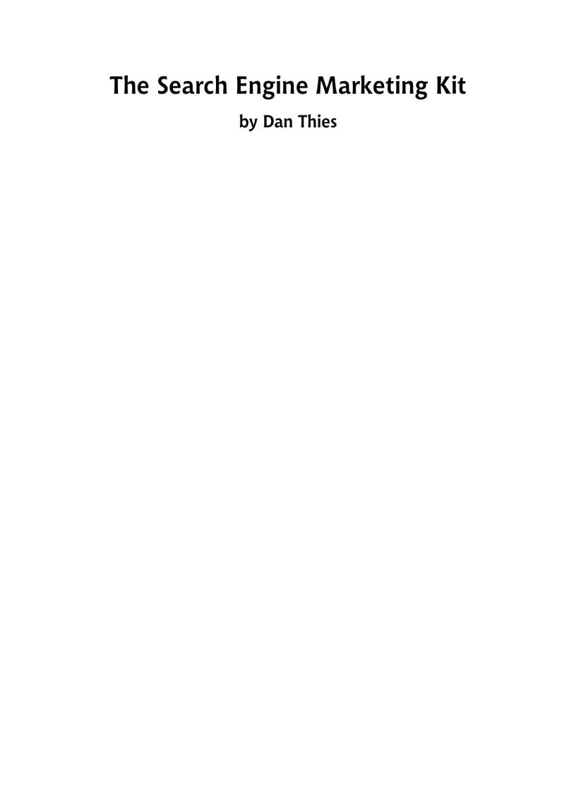 image for page The Search Engine Marketing Kit