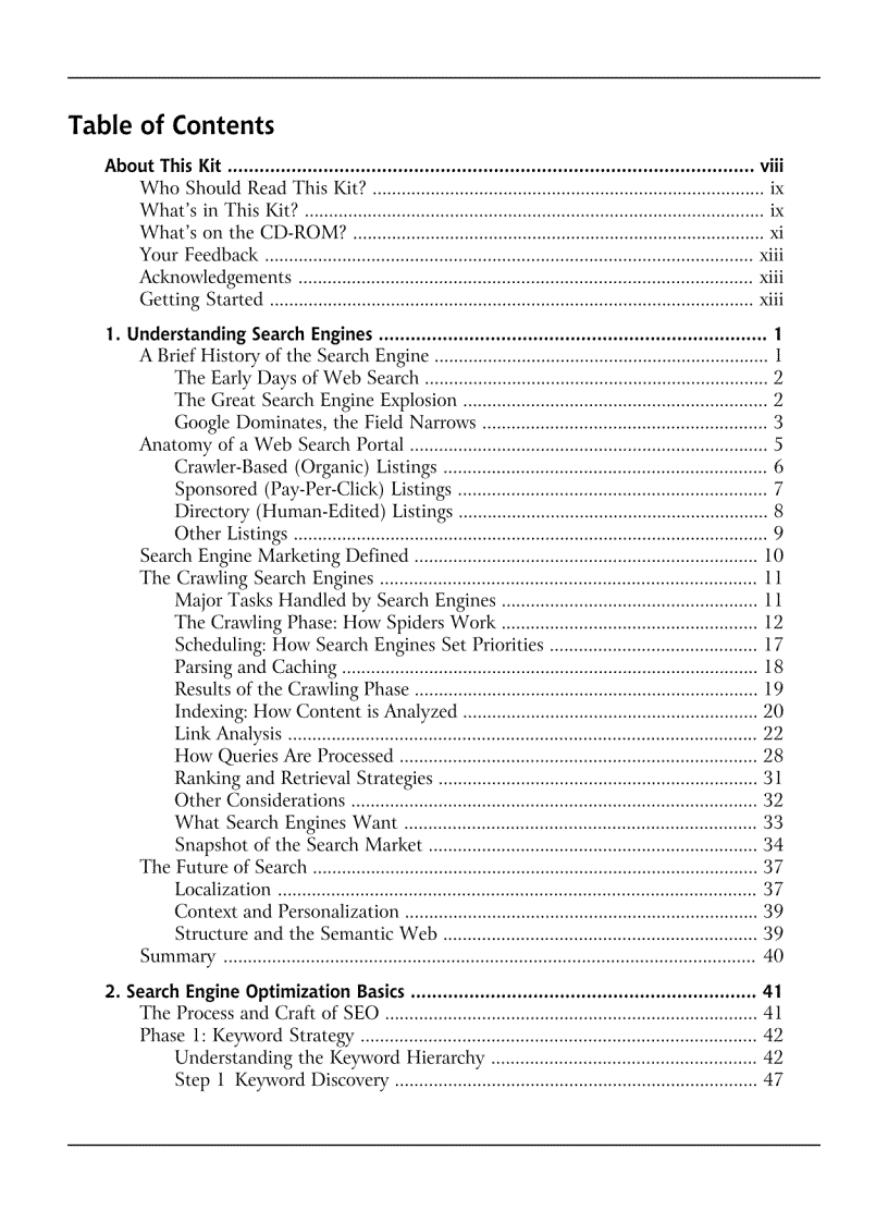 image for page The Search Engine Marketing Kit