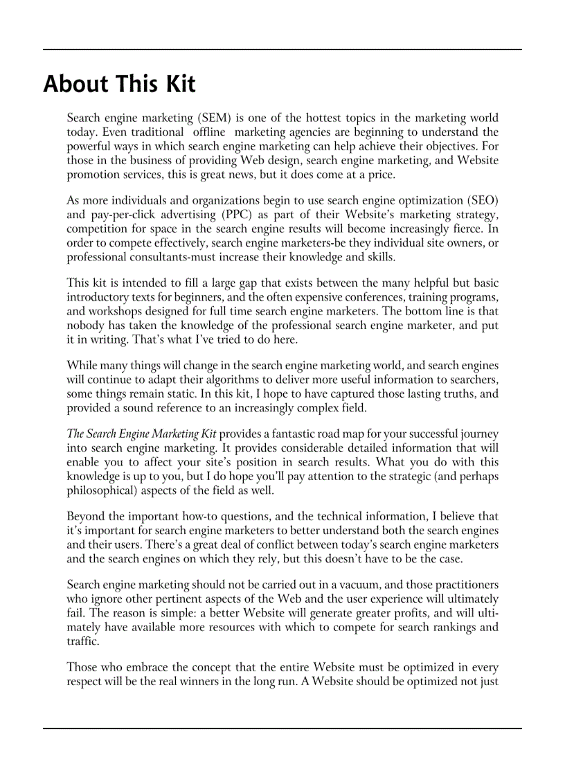 image for page The Search Engine Marketing Kit