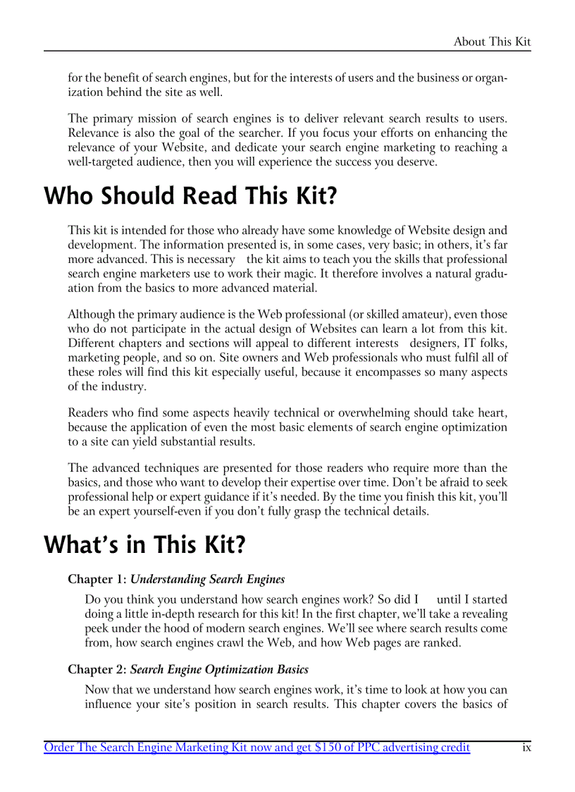 image for page The Search Engine Marketing Kit