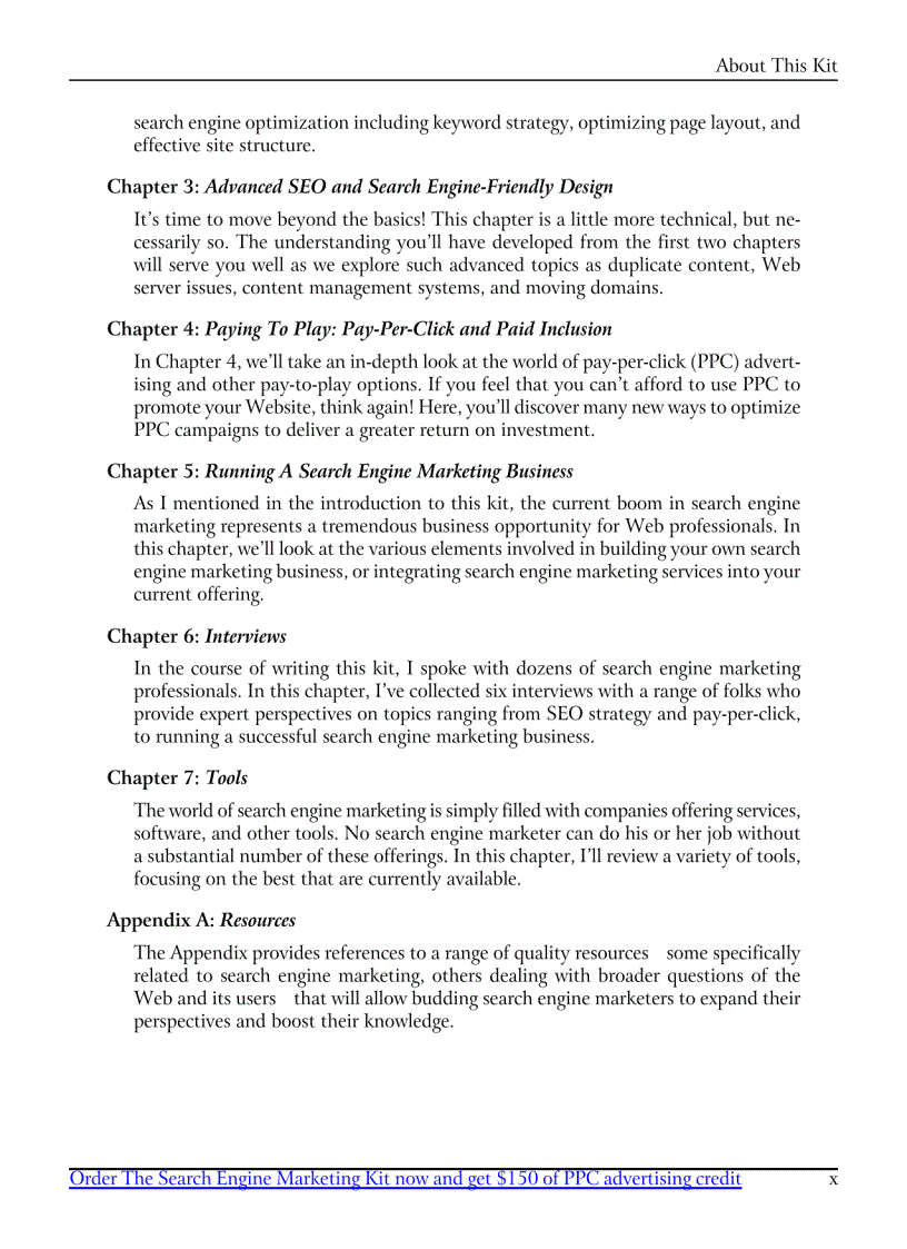 image for page The Search Engine Marketing Kit