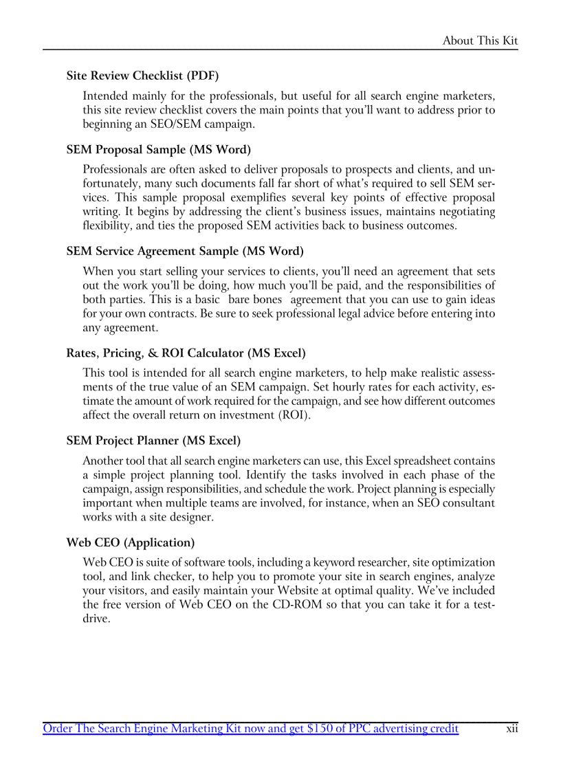 image for page The Search Engine Marketing Kit