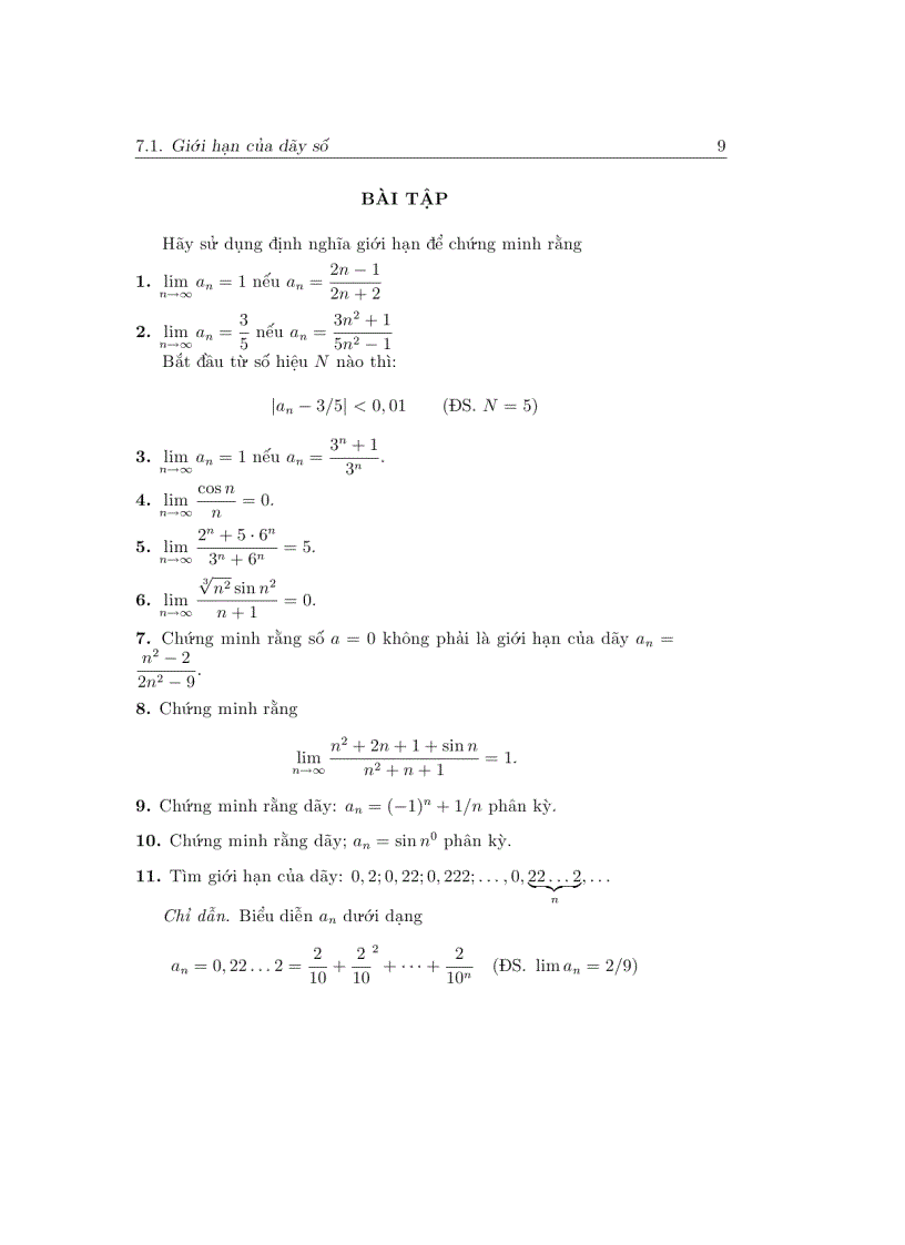 image for page Bài giảng và bài tập toán cao cấp c1 có lời giải
