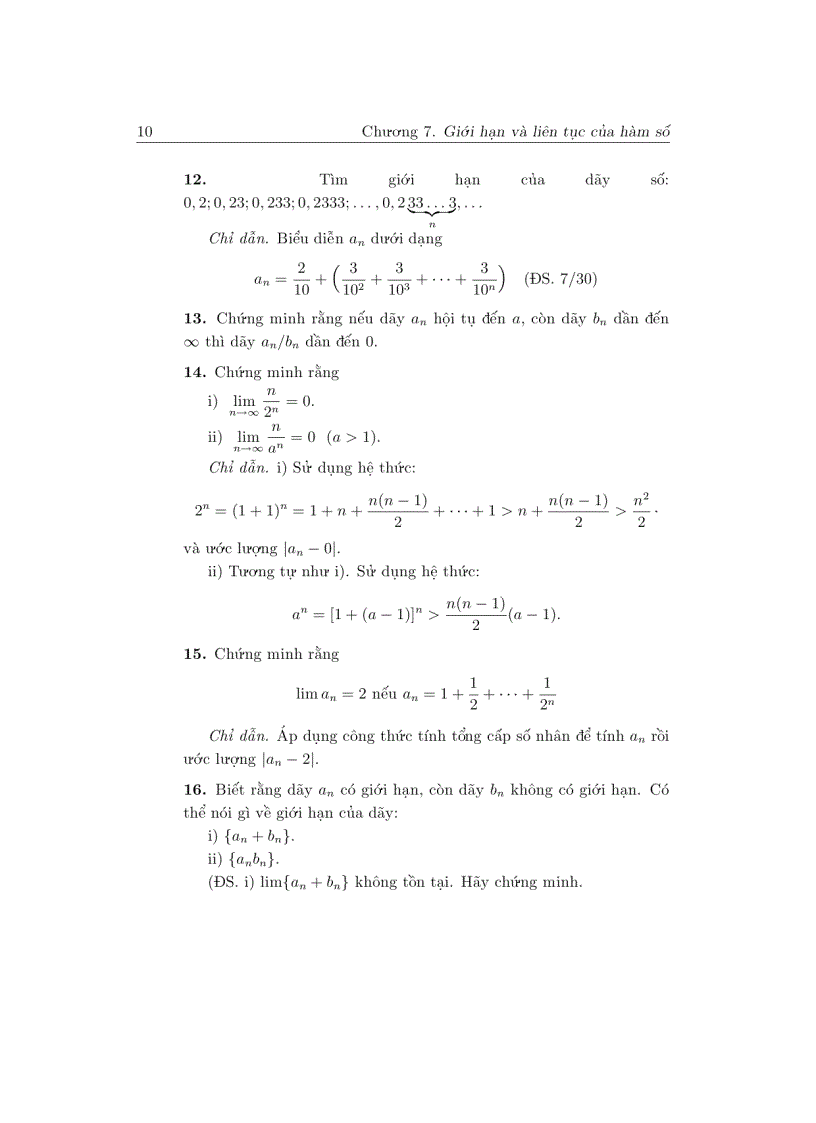 image for page Bài giảng và bài tập toán cao cấp c1 có lời giải