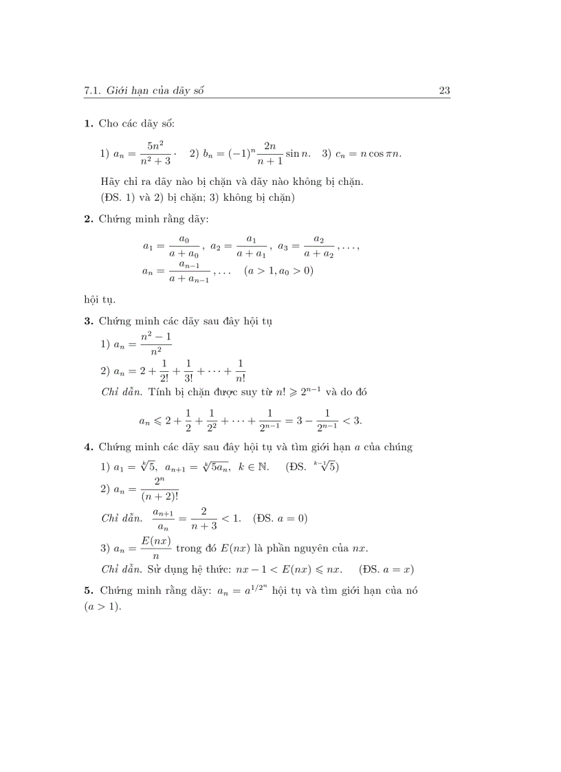 image for page Bài giảng và bài tập toán cao cấp c1 có lời giải