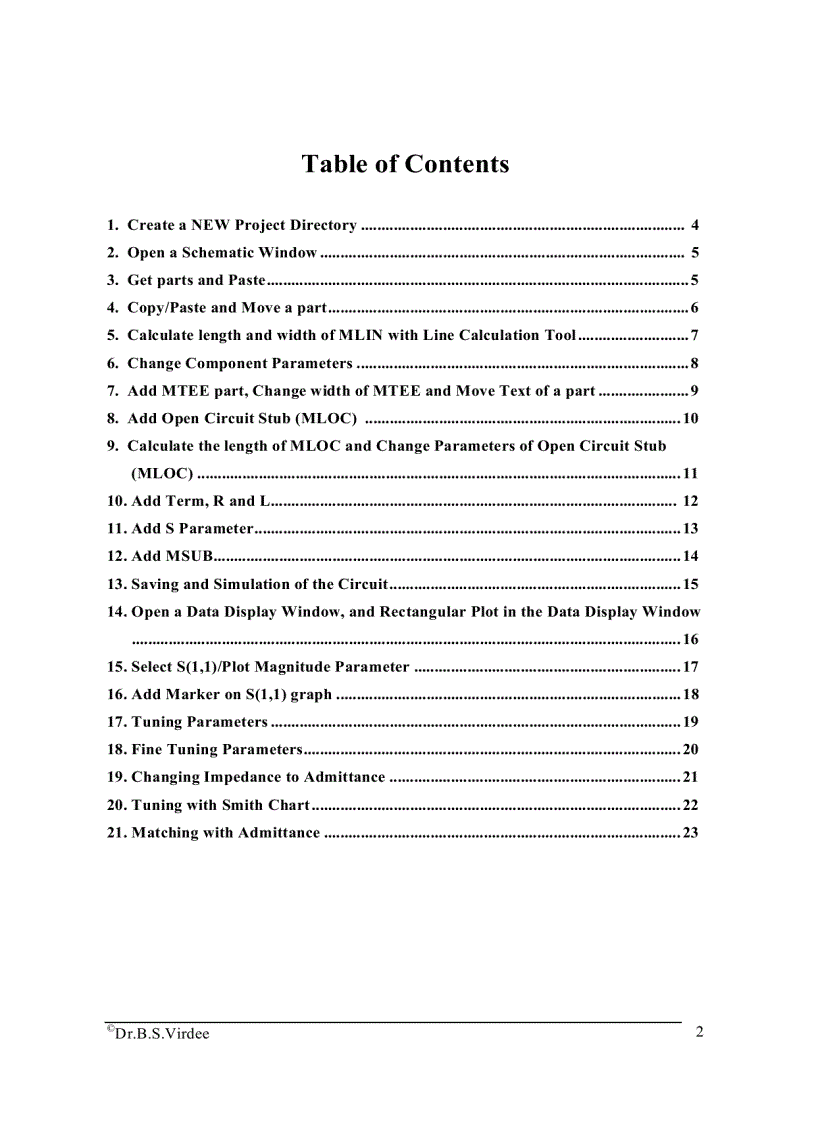 image for page Tutorial for Novices to Agilent s Advanced Design System ADS
