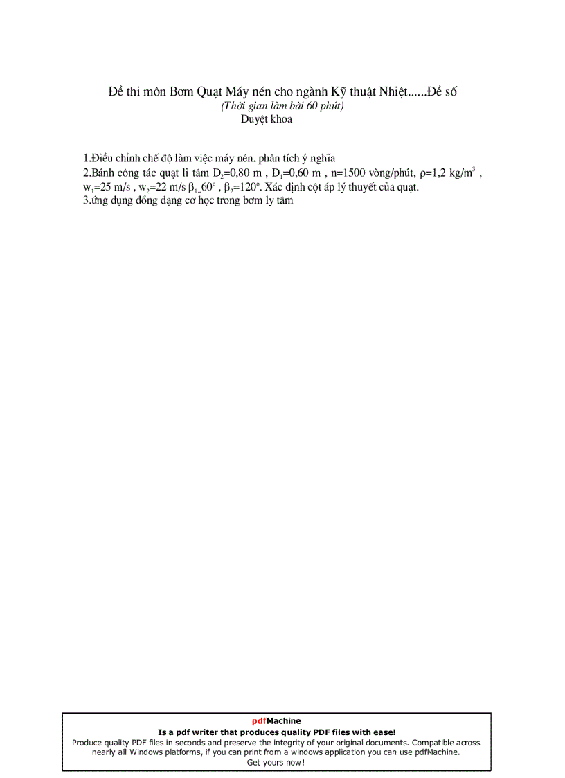 image for page Đề thi bơm quạt máy nén