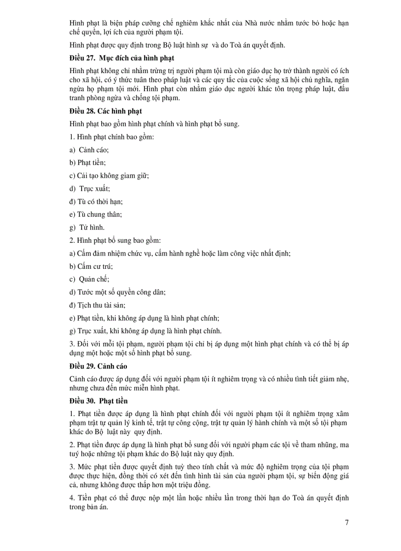 image for page Toàn văn Bộ luật Hình sự Đã được chỉnh sửa bổ sung bởi Luật số 37 2009 QH10 và các văn bản hướng dẫn liên quan