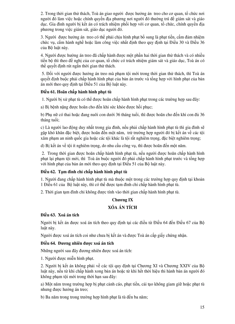 image for page Toàn văn Bộ luật Hình sự Đã được chỉnh sửa bổ sung bởi Luật số 37 2009 QH10 và các văn bản hướng dẫn liên quan