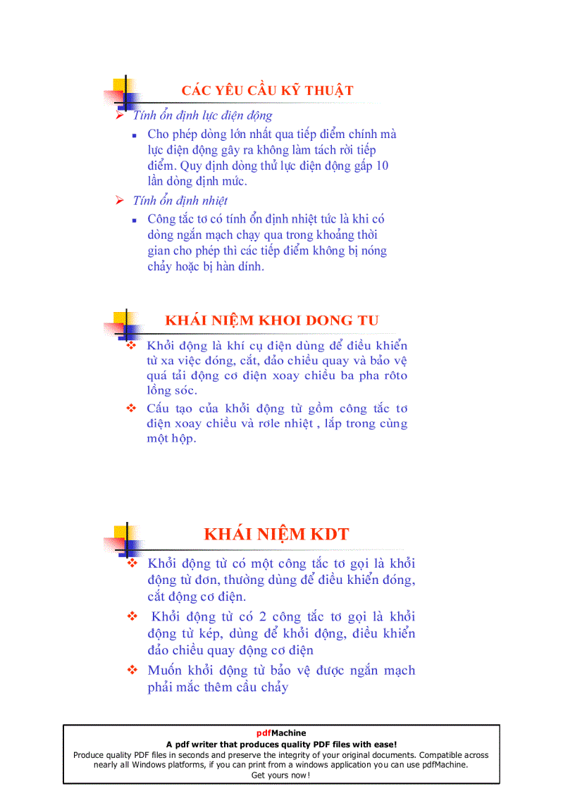 image for page Bài giảng Đề cương ôn tập Khí cụ điện