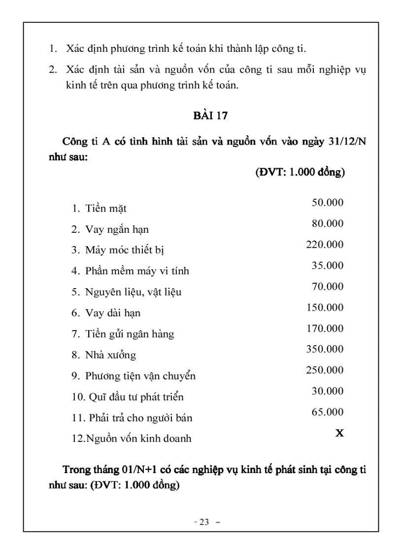 image for page Bài tập nguyên lý kế toán 2