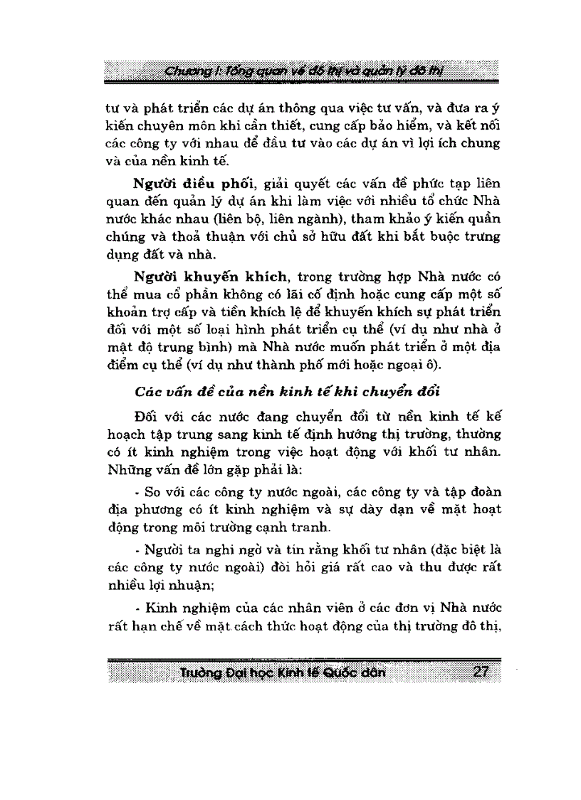 image for page Giáo trình quản lý đô thị