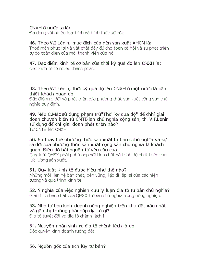 image for page Câu hỏi ôn tập trắc nghiệm kinh tế chính trị