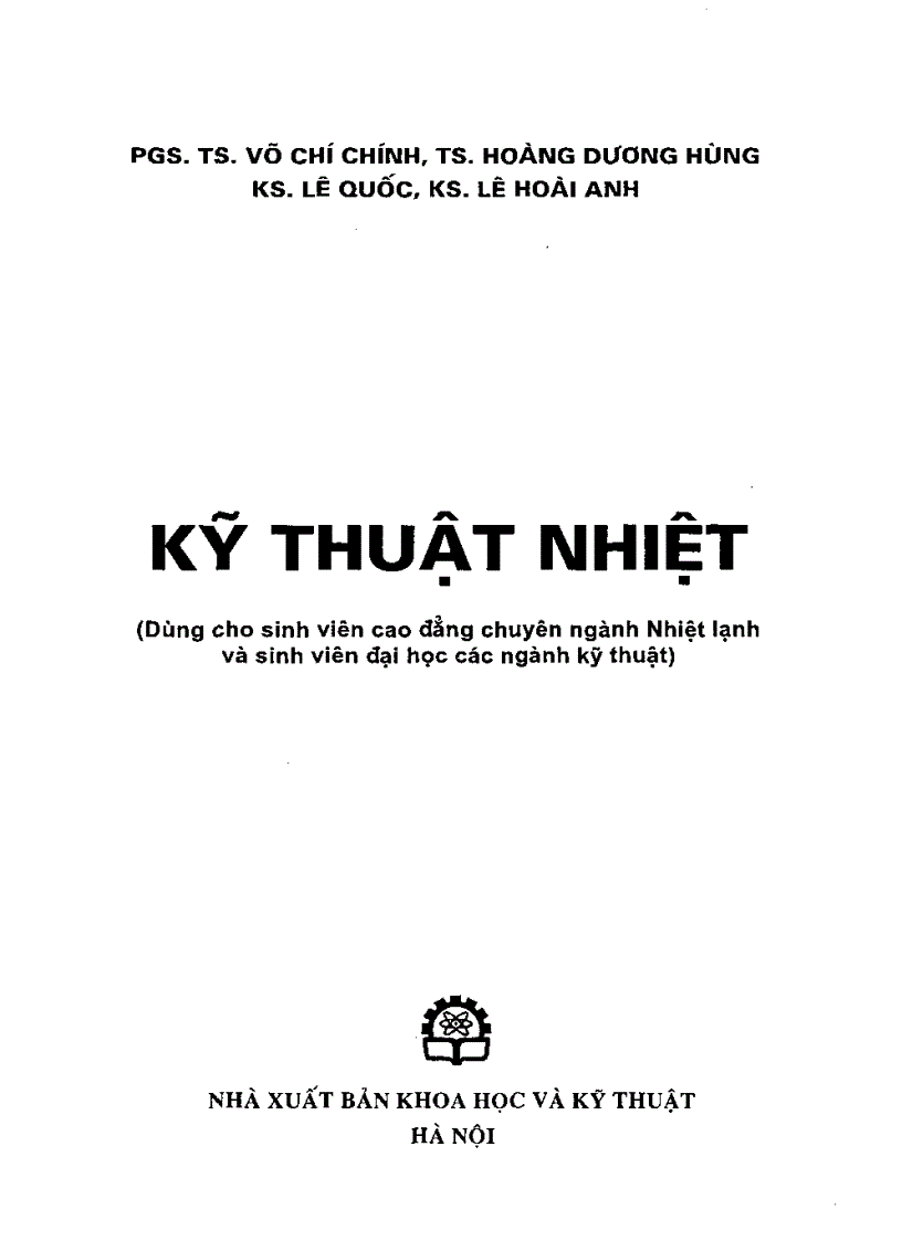 image for page Kỹ thuật nhiệt PGST Võ Chí Chính PGSTS Hoàng Dương Hùng Sách scan
