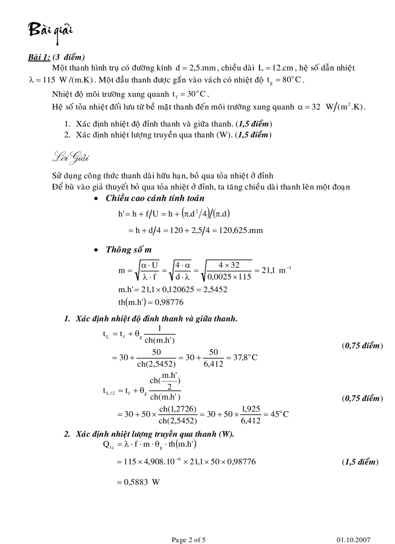 image for page Đề thi lời giải truyền nhiệt BKHCM
